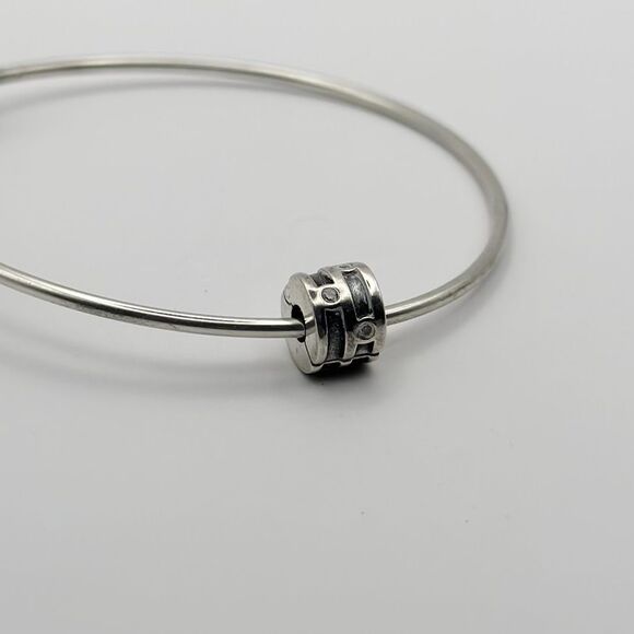 Pandora Sparkling Clear CZ Retired Authentic Clip Charm - Picture 3 of 3